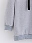 cheap Women&#039;s Hoodies &amp; Sweatshirts-Women&#039;s Plus Size Casual Loose Long Hoodie - Solid Colored Black XL / Winter
