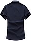 levne Pánské košile-Pánské Větší velikosti Tisk Košile - Bavlna Čínské vzory Denní Fialová / Bílá / Černá / Námořnická modř / Krátký rukáv