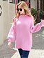 cheap Women&#039;s Sweaters-Women&#039;s Going out Active Lantern Sleeve Pullover - Solid Colored, Knitting Turtleneck