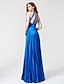 cheap Special Occasion Dresses-A-Line Beautiful Back Dress Holiday Cocktail Party Floor Length Sleeveless Jewel Neck Satin with Pleats Beading 2024