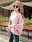 baratos Blusas e Camisas de mulher-Mulheres Suéter Sólido Manga Longa Colarinho de Camisa Blusas Rosa