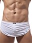 abordables Sous-vêtements et chaussettes homme-Slips Homme 1 PC Super sexy Couleur Pleine Blanche M