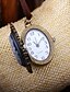 お買い得  クォーツ腕時計-女性用 懐中時計 クォーツ レザー ブラウン カジュアルウォッチ ハンズ レディース カジュアル - 青銅色 1年間 電池寿命