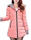 cheap Women&#039;s Puffer&amp;Parka-Women&#039;s Padded Parka Daily Casual Solid Colored Long Cotton Long Sleeve White / Black / Blue M / L / XL
