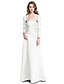 cheap Mother of the Bride Dresses-A-Line Strapless Floor Length Satin Mother of the Bride Dress with Appliques / Pleats by LAN TING BRIDE®