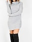 זול סוודרים לנשים-מבוגרים L / XL / XXL בז&#039; / אפור / יין גולף סתיו / חורף אקריליק, סוודר ארוך שרוול ארוך אחיד יומי בגדי ריקוד נשים