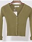 cheap Women&#039;s Sweaters-Women&#039;s Casual / Daily Solid Colored Long Sleeve Regular Cardigan, V Neck Spring Light Brown / Khaki / Lavender M / L / XL