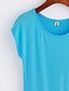cheap Women&#039;s T-shirts-Women&#039;s Daily Casual T-shirt,Solid Round Neck Short Sleeves Cotton