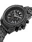 cheap Leather band Watches-MEGIR Men&#039;s Wrist Watch Quartz Leather Calendar / date / day Cool Analog Casual Fashion - Black Black / White Black / Silver