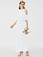 cheap Bridesmaid Dresses-Sheath / Column Bridesmaid Dress Jewel Neck Short Sleeve Elegant Ankle Length Chiffon with Sash / Ribbon / Ruffles