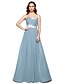 cheap Special Occasion Dresses-A-Line Sweetheart Neckline Floor Length Chiffon Lace Up Cocktail Party / Formal Evening Dress with Beading / Pleats by TS Couture®