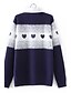 preiswerte Damen Pullover-Damen Standard Pullover-Ausgehen Lässig/Alltäglich Solide Hemdkragen Langarm Baumwolle Andere Mittel Dick Mikro-elastisch