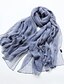 billige Kvindetørklæder-Dame Silke Rektangulært tørklæde - Ensfarvet