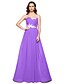 cheap Special Occasion Dresses-A-Line Sweetheart Neckline Floor Length Chiffon Lace Up Cocktail Party / Formal Evening Dress with Beading / Pleats by TS Couture®