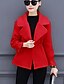 cheap Women&#039;s Coats &amp; Trench Coats-Women&#039;s Simple / Casual Wool / Polyester Coat - Solid Colored / Fall / Winter