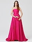 cheap Special Occasion Dresses-Ball Gown Minimalist Dress Holiday Cocktail Party Sweep / Brush Train Sleeveless Strapless Taffeta with Pleats Split Front 2023