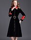 preiswerte Mantel &amp; Trenchcoat-Damen - Einfarbig Street Schick / Anspruchsvoll Lang Trench Coat, Hemdkragen Klassisch / Stilvoll