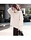 preiswerte Damen Pullover-Damen Alltag Freizeit Solide Langarm Standard Pullover, Rollkragen Baumwolle Weiß / Grau