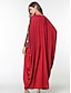 Χαμηλού Κόστους Γυναικεία Φορέματα-Γυναικεία Swing Φόρεμα - Μονόχρωμο Μακρύ Κόκκινο