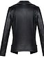 cheap Women&#039;s Jackets-Women&#039;s Faux Leather Jacket Daily Fall Short Coat Notch lapel collar Regular Fit Streetwear Jacket Long Sleeve Solid Colored Black