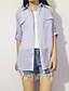 cheap Women&#039;s Blouses &amp; Shirts-Women&#039;s Active Cotton Shirt - Striped Shirt Collar / Summer