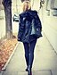 cheap Women&#039;s Furs &amp; Leathers-Women&#039;s Chic &amp; Modern Faux Fur Fur Coat-Solid Color Animal