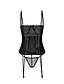 cheap Sexy Lingerie-Women&#039;s Lace Super Sexy Teddy Nightwear Solid Colored Black S M L