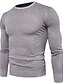 preiswerte Herrenpullover &amp; -Strickjacken-Herrn Alltag Freizeit Solide Langarm Standard Pullover Pullover Jumper, Rundhalsausschnitt Purpur / Rote / Khaki M / L / XL