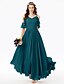 cheap Bridesmaid Dresses-A-Line Bridesmaid Dress Spaghetti Strap Sleeveless Elegant Floor Length Chiffon with Sash / Ribbon / Bow(s) / Pleats 2022