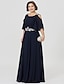 cheap Mother of the Bride Dresses-Ball Gown A-Line Mother of the Bride Dress Classic &amp; Timeless Elegant &amp; Luxurious Color Block Scoop Neck Floor Length Georgette Half Sleeve with Criss Cross Appliques 2022 / Butterfly Sleeve