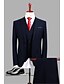 お買い得  スーツ-男性用 パーティー スーツ ピークドラペル スタンダードフィット シングルブレスト 一つボタン ストレートフラップ ソリッド ポリエステル