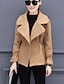 olcso Női kabátok és ballonkabátok-Egyszerű / Alkalmi Női Kabát - Egyszínű Gyapjú / Poliészter / Ősz / Tél