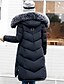 ieftine Geci și jachete cu puf pentru femei-Pentru femei Ieșire Mată Lung Căptușit, Poliester Manșon Lung Bleumarin / Gri / Verde Militar XL / XXL / XXXL