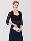 cheap Mother of the Bride Dresses-Two Piece Ball Gown A-Line Mother of the Bride Dress Elegant Straps Ankle Length Chiffon Sheer Lace with Sash / Ribbon 2021 / Illusion Sleeve