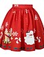 cheap Women&#039;s Skirts-Women&#039;s Holiday Knee-length Skirts,Casual A Line Polyester Print Fall