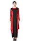 tanie Sukienki damskie-Damskie Moda miejska Abaya Sukienka - Solidne kolory Patchwork Maxi