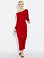 cheap Women&#039;s Jumpsuits-Women&#039;s Jumpsuit Solid Colored Round Neck Daily Weekend Slim Slim Long Sleeve Gray Red S M L Fall