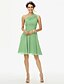 cheap Bridesmaid Dresses-A-Line One Shoulder Knee Length Chiffon Bridesmaid Dress with Sash / Ribbon / Bow(s) / Pleats