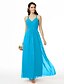 cheap Bridesmaid Dresses-Sheath / Column Bridesmaid Dress Spaghetti Strap Sleeveless Beautiful Back Ankle Length Chiffon with Criss Cross / Pleats 2022