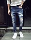 abordables Pantalons &amp; Shorts Homme-Homme Coton Mince Skinny / Jeans Pantalon - Couleur Pleine Troué Bleu 28 / Fin de semaine