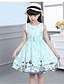 baratos Vestidos-Meninas Sem Manga Imprimir Gráfico impresso em 3D Vestidos Desenho Algodão Vestido Verão Primavera