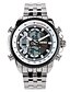 cheap Luxury Watches-SKMEI Men&#039;s Couple&#039;s Wrist Watch Digital Watch Quartz Luxury Water Resistant / Waterproof Silver Analog - Digital - Silver / Gray Silver / Black Silvery / White / Japanese / Calendar / date / day