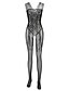 halpa Seksikkäät alusvaatteet-Naisten Silmukka Eroottinen Sukkanauhalliset alusvaatteet Yöasut Yhtenäinen Musta Yksi koko