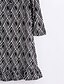 preiswerte Kleider für die Arbeit-Damen Party Baumwolle Etuikleid Kleid Geometrisch Übers Knie