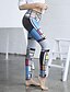 cheap Leggings-Women&#039;s Sports Casual / Daily Stitching Print Legging Striped Solid Colored Vintage Style Stripe Gray S M L