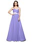 cheap Special Occasion Dresses-A-Line Sweetheart Neckline Floor Length Chiffon Lace Up Cocktail Party / Formal Evening Dress with Beading / Pleats by TS Couture®