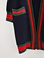 billige damesweaters-Dame Simple I-byen-tøj Langærmet Cardigan - Ensfarvet Rund hals / Forår