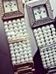 baratos Relógios de quartzo-Mulheres Relógio de Pulso Relógio Quadrado Quartzo senhoras Relógio Casual Analógico Dourado Prata / Aço Inoxidável / Japanês