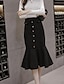 cheap Women&#039;s Skirts-Women&#039;s Going out Casual/Daily Midi Skirts Skirt &amp; Dress Solid Fall Winter