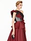 cheap Special Occasion Dresses-Ball Gown Celebrity Style Dress Holiday Court Train Sleeveless One Shoulder Satin with Pleats Side Draping Color Block 2022 / Cocktail Party / Formal Evening